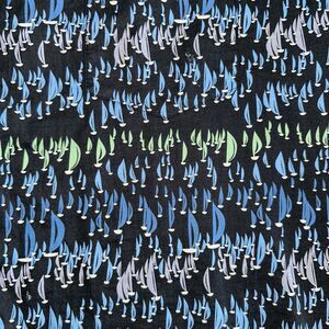 TORI RICHARD Men's XL Hawaiian Shirt Sailboat Print Cotton Lawn Short Sleeve